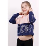 Toontoy Love Dünya Baskılı Kız Çocuk Sweatshirt