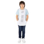 Toontoy My Rules Baskılı Mavi-Beyaz Erkek Çocuk T-shirt