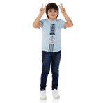 Toontoy New York City Baskılı Mavi Erkek Çocuk T-shirt