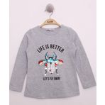 Toontoy Pullu Uğur Böceği Nakışlı Gri Melanj Kız Çocuk T-shirt