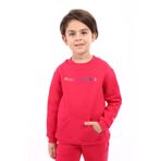 Toontoy Unisex Çocuk Baskılı Sweatshirt Fuşya 5 YAŞ
