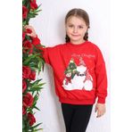 Toontoy Unisex Çocuk Baskılı Sweatshirt Kırmızı 5 YAŞ