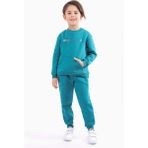 Toontoy Unisex Çocuk Baskılı Sweatshirt Petrol Mavi 6 YAŞ