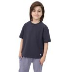 Toontoy Unisex Çocuk Etek Ucu Baskılı Tişört Füme 4 YAŞ