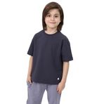 Toontoy Unisex Çocuk Etek Ucu Baskılı Tişört Füme 5 YAŞ