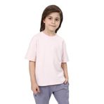 Toontoy Unisex Çocuk Etek Ucu Baskılı Tişört Pudra 5 YAŞ