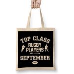 Top Class Rugby Players Are Born In September Bez Çanta Uzun Saplı - Açık Bej - 40 X 40