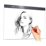 Top Geek A2 Boyutu Ultra Ince LED Işık Dijital Grafik Çizim Pedi (Yurt Dışından) - Siyah