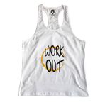 Top Glory 5034 Fitness Gym Tank Top Beyaz Erkek Atlet