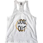 Top Glory 5040 Fitness Gym Tank Top Beyaz Erkek Atlet