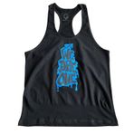 Top Glory 5064 Fitness GYM Tank Top Mavi Siyah Erkek Atlet