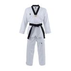 Top Glory 574610500 Siyah Yaka Taekwondo Elbisesi Beyaz-Siyah