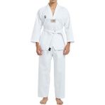 Top Glory Beyaz Yaka Fitilli Taekwondo Elbisesi Dobok Kullanım Amacı: Taekwondo - 130 cm