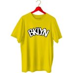 Top Glory Brooklyn Baskılı Basketbol T-Shirt Sporcu Tişörtü - 2XL - Sarı