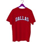 Top Glory Dallas Baskılı Basketbol T-Shirt Sporcu Tişörtü - M - Kırmızı