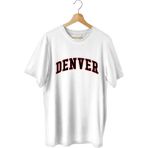 Top Glory Denver Baskılı Basketbol T-Shirt Sporcu Tişörtü - 2XS - Beyaz