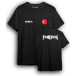 Top Glory Erkek Yüzme Milli Takım Tişörtü Siyah 3XL Konforlu ve Şık Tasarım SWMG8304