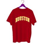 Top Glory Houston Baskılı Basketbol T-Shirt Sporcu Tişörtü - Kırmızı