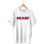 Top Glory Miami Baskılı Basketbol T-Shirt Sporcu Tişörtü - XL - Beyaz