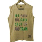 Top Glory Nono Kolsuz Erkek Sporcu T-Shirt Tank Top Nefes Alabilir Kumaş ile Şık Tasarım - Bej - 2XL