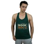 TOP GLORY (T808) Erkek Yeşil Rockandroll Fitness Gym Tank Top Sporcu Atleti