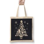 Top Gun Christmas Tree Silhouette Bez Çanta Uzun Saplı - Açık Bej - 40 X 40