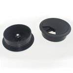 TOP-MAX 53 mm Siyah Masa Gromet Kordon Kablosu, Tel Halka, PC Bilgisayar Masası Plastik Halkalar Kablo, Düzenli Tel Delik Kapağı Tel Düzenleyiciler (5 Paket)
