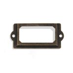 TOP-MAX 8 adet yeşil bronz Vintage etiket tutucular antika Metal etiket çerçeveleri mobilya aksesuarları çekmece dolabı şifonyer dolap için uygun