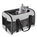 Top tasta Kedi Taşıma Çantası - Evcil Hayvan Taşıyıcı Havayolu Onaylı, Korunabilir ve Nefes Alabilir Evcil Hayvan Seyahat Taşıyıcı Çıkarılabilir Polar Ped, Katlanabilir Kedi Taşıyıcı Orta Kediler Küçük Kediler