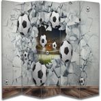 Top Temalı Özel Tasarım Paravan Room Divider 180 x 200 cm - Renkli
