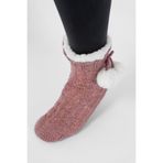 TOP TO HEEL İçi Peluş Kaydırmaz Taban Ponponlu Kışlık Ev Çorabı / Ev Botu / Uyku Çorabı