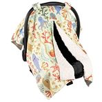 Top Tots Deluxe Minky Bebek Araba Koltuğu Kılıfı - Köpekbalığı ve Ahtapot, 100 x 60 cm Beyaz