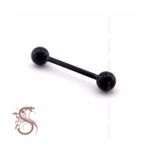 TOP UÇLU VÜCUT PİERCİNG 25 MM SİYAH RENK KULAK P355