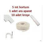 Topalak Boya Hırdavat Klima Su Tahliye Hortumu 5 Metre Ek Parça 10 Adet Kroşe Ek Parça - BEYAS