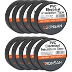 Topalak Ticaret Günsan Elektrik 10 Adet Günsan Elektrik Siyah Izole Bant 0.13X18MMX10M