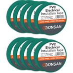 Topalak Ticaret Günsan Elektrik Izole Bant 10 Adet Günsan Elektrik Yeşil Izole Bant 0.13X18MMX10M