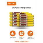 TOPALAKTİCARET 10 Adet Japon Yapıştırıcı 1,4gr Hızlı Çabuk Yapıştırıcı Güçlü Yapıştırıcı Kuvvetli