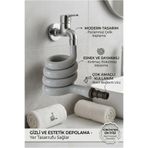 TOPALAKTİCARET 1ADET Wc Hortum Matik Gri Renkli Spiralli Hortum Matik Wc Taharet Matik