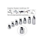 TOPALAKTİCARET Krom Uzatma 1 Cm 1/2 Musluk Uzatma 1/2 Tesisat Malzemeleri