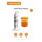 TOPALAKTİCARET Tüp Lehim Teli 10 gr 1.2mm Lehim Pastası -
