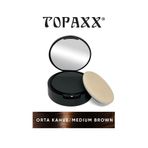 Topaxx Orta Kahve/medium Brown Suda Çıkmayan Saç Sakal Kapatıcı Dolgunlaştırıcı Pudra Topik 14 gr