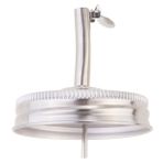 TOPBATHY 1 Adet teneke kapaklar kavanoz şurubu dağıtıcı kapağı kapaklı kavanozlar mühürleyen Cam kavanoz kapakları metal kapaklar şişeler için sızdırmazlık kapakları Silver
