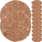 TOPBATHY 12 adet Coco Liner Asma Sepetler için Hindistan Cevizi Fiber Tabanlık Bitki Saksıları Doğal Hindistan Cevizi Elyaf Asma Sepet Astar Bahçe Asma Sepet Bitkiler için Bitki Sepeti Aksesuar