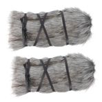 TOPBATHY 2 Adet Viking Kostüm Aksesuarları Sahte Kürk Bacak Isıtıcıları Erkekler Ve Kadınlar İçin Kabarık Sıcak Bot Kılıfları Viking Aksesuarları Kalın Bacak Isıtıcıları (40cm)