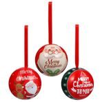 TOPBATHY 3 adet Noel küresi kolye ucu kırılmaz Noel süsü Noel ağacı süsü Noel dekorasyonu Noel partisi Noel çelenk Noel asılı dövme demir