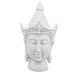 TOPBATHY Asya Buda Baş Heykeli: Ev Dekoru İçin Reçine El Sanatları Heykelciği Oturma Odası Giriş Ofis Zen Meditasyon Heykeli İçin Küçük Dekoratif Obje