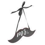 TOPBATHY Benzersiz Ahşap Bıyık Süslemeleri Bay Bayan Düğün İşareti Açık Hava İçin