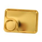 TOPBATHY Kızarmış Tavuk Tabağı Çok Amaçlı Gıda Tabağı Metal Tabak Patates Kızartması Saklama Ketçap Tepsisi