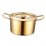 TOPBATHY Kore anlık erişte tenceresi kızartma tenceresi sos tavası mutfak güveç tenceresi pişirme kabı metal ramen tenceresi mutfak için çorba tenceresi kılıfla küçük güveç Bo Bo Tavuk 16c