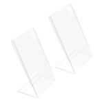 TOPBATHY Tablet Standı 4 Adet Fotoğraf Çerçevesi Masa Teşhir Standı Tablet Tutucu Işareti Sahipleri Net Resim Standı Dikey Kağıt Tutucu Menü Tutucu Akrilik Mini9 Masaüstü Kitaplık